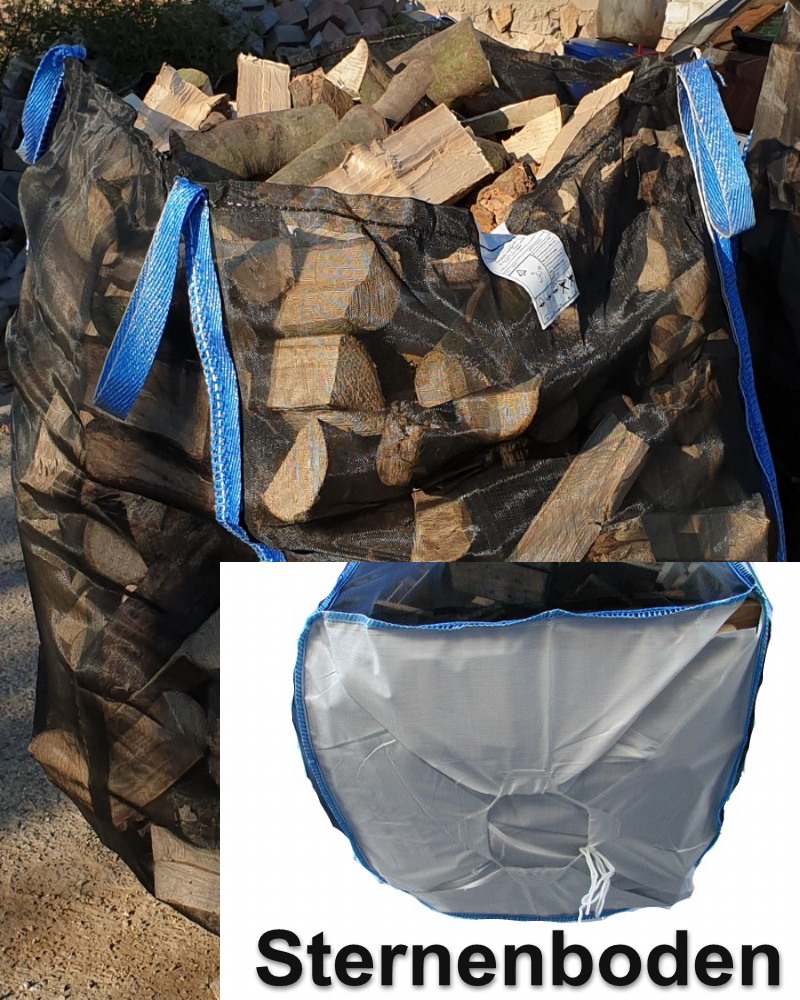 5 Big-Bags,Holz-Bags,100X100X120 cm,Brennholz,Holz flacher Boden Art.3831 