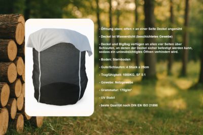 Premium Holzbag mit Abdeckung