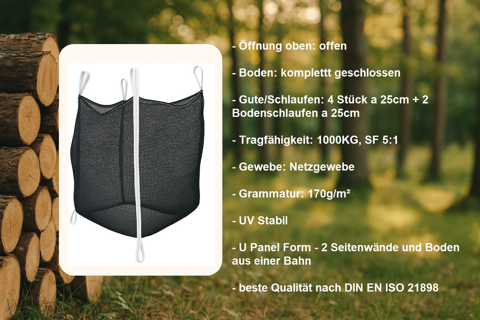 Holzbag, Holz bag, Woodbag, Big Bag holz, Holz big bag Premium Holzbag Woodbag